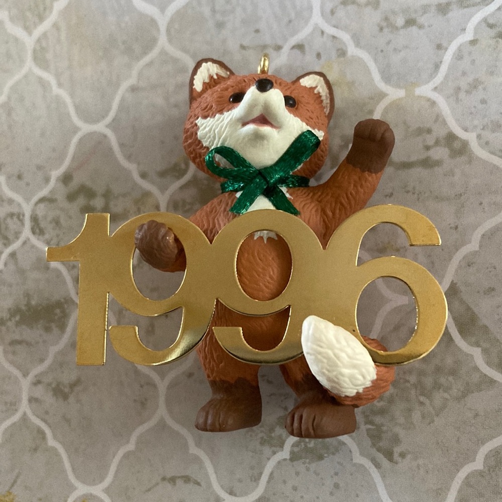 VTG 1996 Hallmark Keepsake Fabulous Decade Red Fox Christmas Ornament